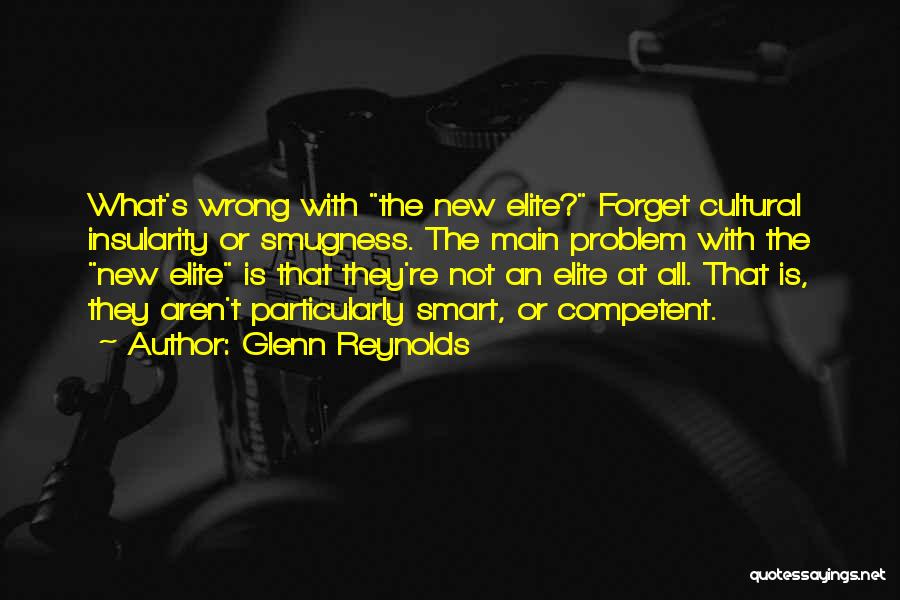 Glenn Reynolds Quotes: What's Wrong With The New Elite? Forget Cultural Insularity Or Smugness. The Main Problem With The New Elite Is That