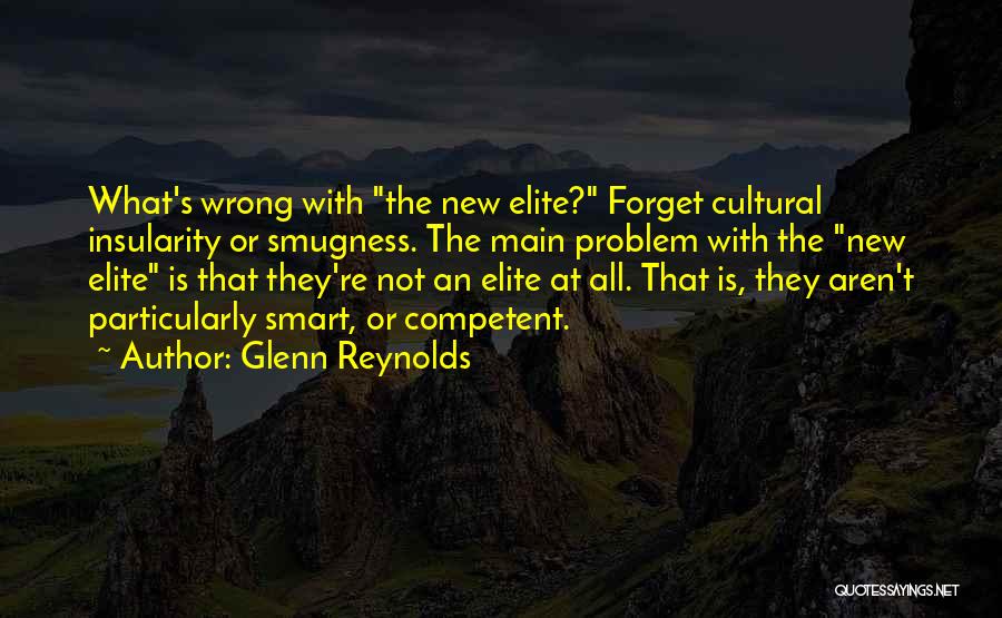 Glenn Reynolds Quotes: What's Wrong With The New Elite? Forget Cultural Insularity Or Smugness. The Main Problem With The New Elite Is That