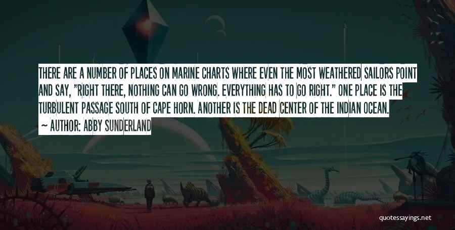 Abby Sunderland Quotes: There Are A Number Of Places On Marine Charts Where Even The Most Weathered Sailors Point And Say, Right There,