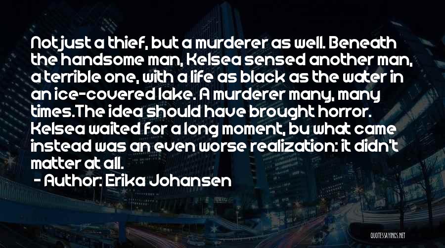 Erika Johansen Quotes: Not Just A Thief, But A Murderer As Well. Beneath The Handsome Man, Kelsea Sensed Another Man, A Terrible One,