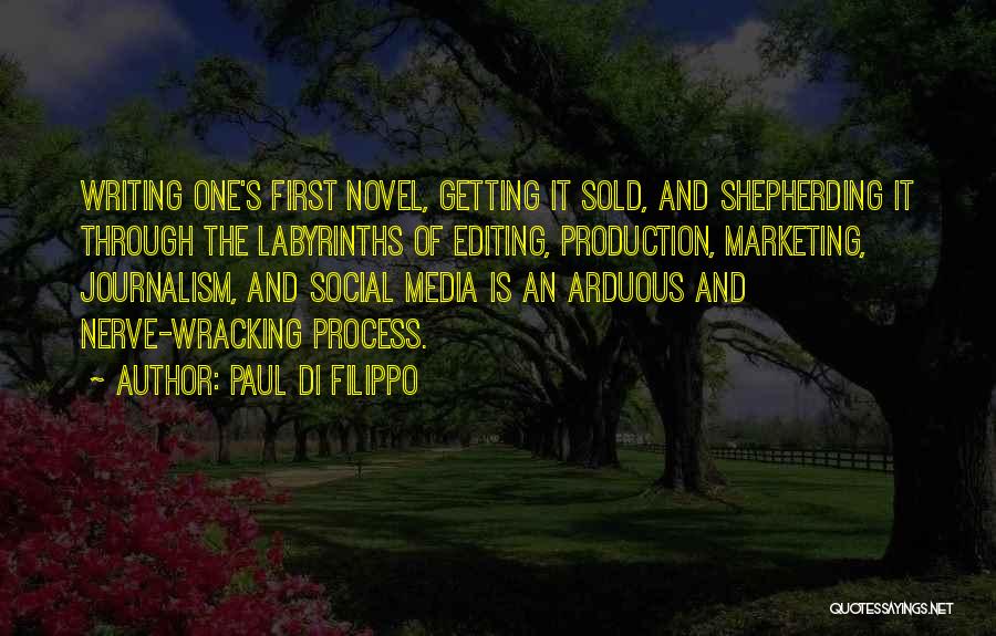 Paul Di Filippo Quotes: Writing One's First Novel, Getting It Sold, And Shepherding It Through The Labyrinths Of Editing, Production, Marketing, Journalism, And Social