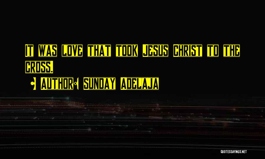 Sunday Adelaja Quotes: It Was Love That Took Jesus Christ To The Cross.