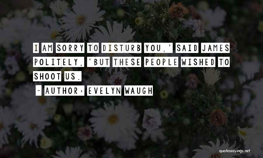 Evelyn Waugh Quotes: I Am Sorry To Disturb You,' Said James Politely, 'but These People Wished To Shoot Us.
