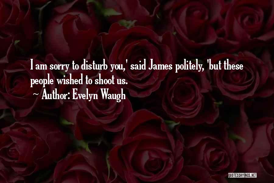 Evelyn Waugh Quotes: I Am Sorry To Disturb You,' Said James Politely, 'but These People Wished To Shoot Us.