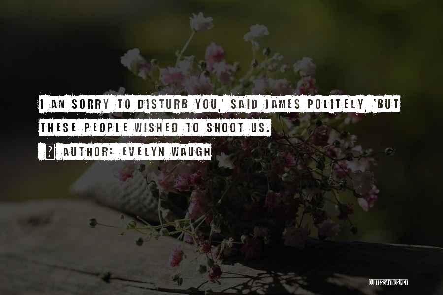 Evelyn Waugh Quotes: I Am Sorry To Disturb You,' Said James Politely, 'but These People Wished To Shoot Us.