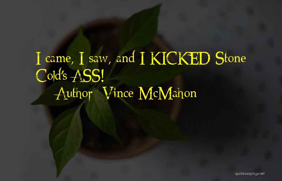 Vince McMahon Quotes: I Came, I Saw, And I Kicked Stone Cold's Ass!