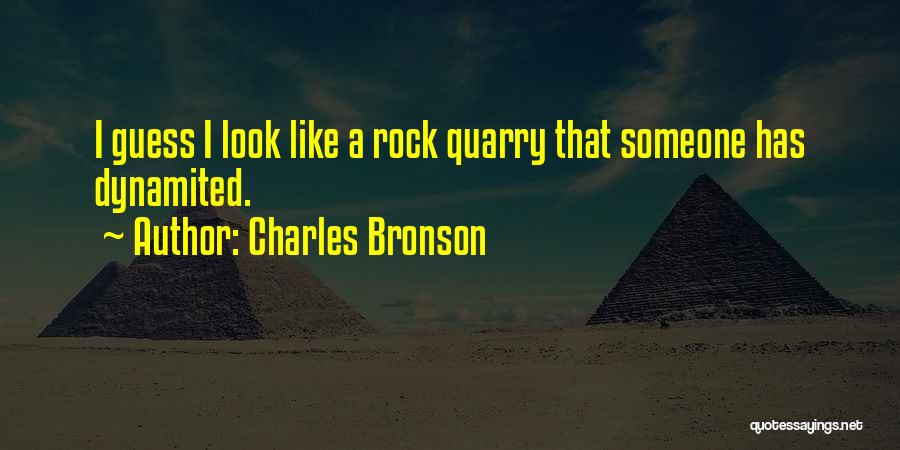 Charles Bronson Quotes: I Guess I Look Like A Rock Quarry That Someone Has Dynamited.