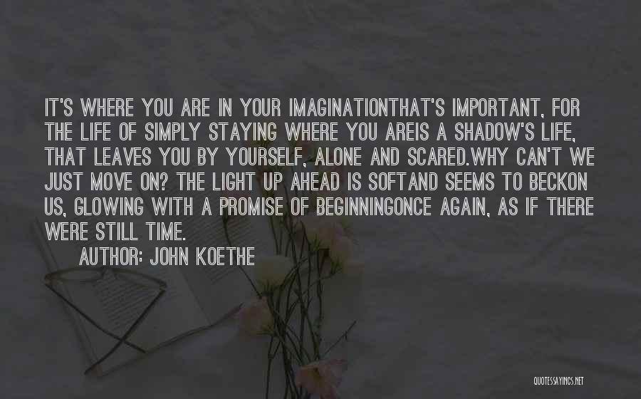 John Koethe Quotes: It's Where You Are In Your Imaginationthat's Important, For The Life Of Simply Staying Where You Areis A Shadow's Life,