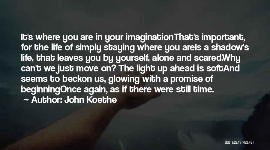 John Koethe Quotes: It's Where You Are In Your Imaginationthat's Important, For The Life Of Simply Staying Where You Areis A Shadow's Life,