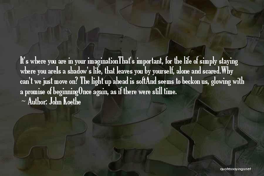 John Koethe Quotes: It's Where You Are In Your Imaginationthat's Important, For The Life Of Simply Staying Where You Areis A Shadow's Life,