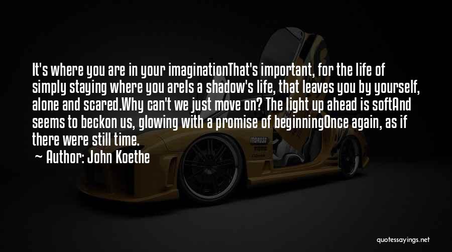 John Koethe Quotes: It's Where You Are In Your Imaginationthat's Important, For The Life Of Simply Staying Where You Areis A Shadow's Life,