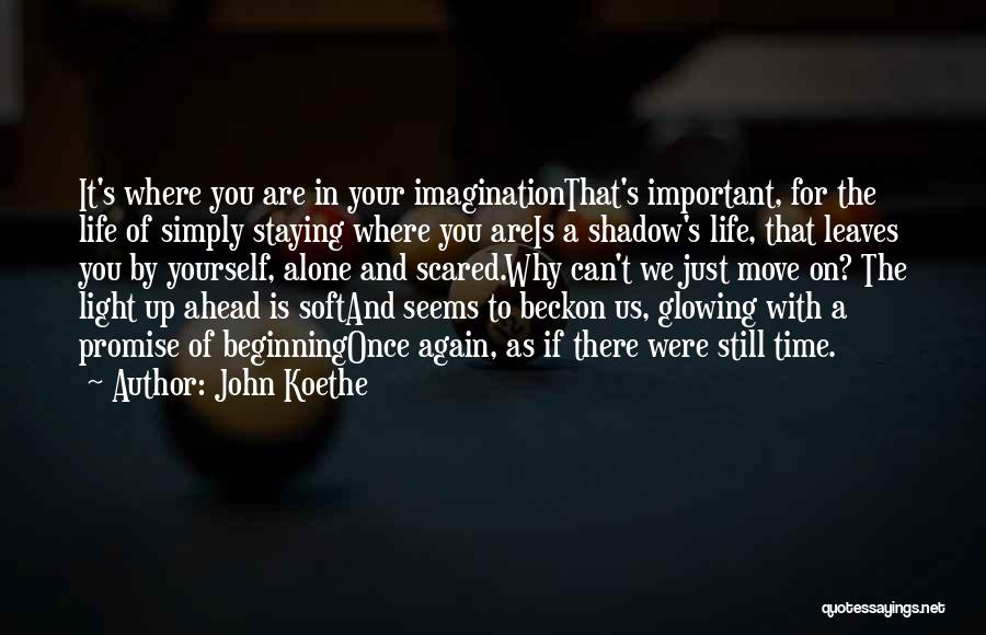 John Koethe Quotes: It's Where You Are In Your Imaginationthat's Important, For The Life Of Simply Staying Where You Areis A Shadow's Life,