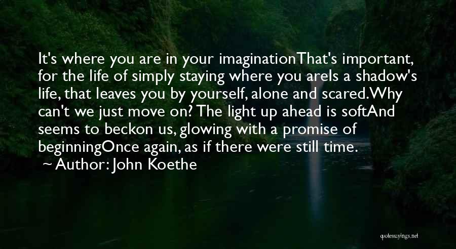 John Koethe Quotes: It's Where You Are In Your Imaginationthat's Important, For The Life Of Simply Staying Where You Areis A Shadow's Life,
