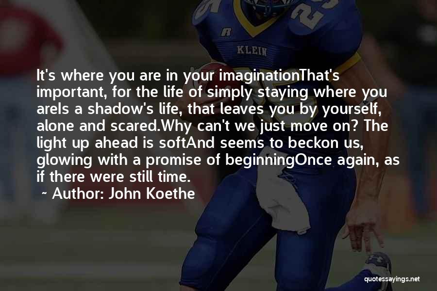 John Koethe Quotes: It's Where You Are In Your Imaginationthat's Important, For The Life Of Simply Staying Where You Areis A Shadow's Life,