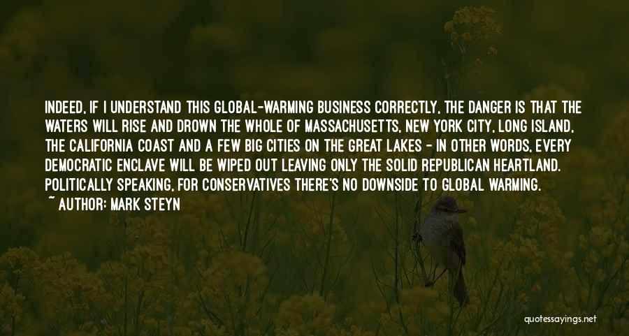 Mark Steyn Quotes: Indeed, If I Understand This Global-warming Business Correctly, The Danger Is That The Waters Will Rise And Drown The Whole