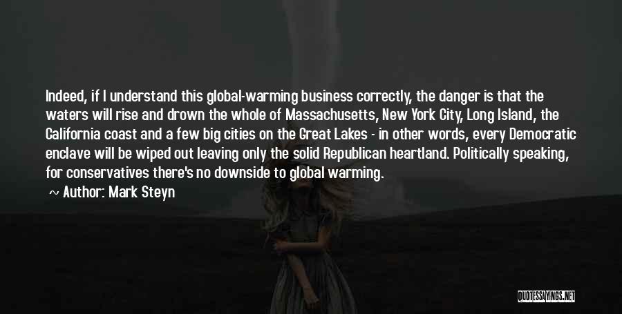 Mark Steyn Quotes: Indeed, If I Understand This Global-warming Business Correctly, The Danger Is That The Waters Will Rise And Drown The Whole