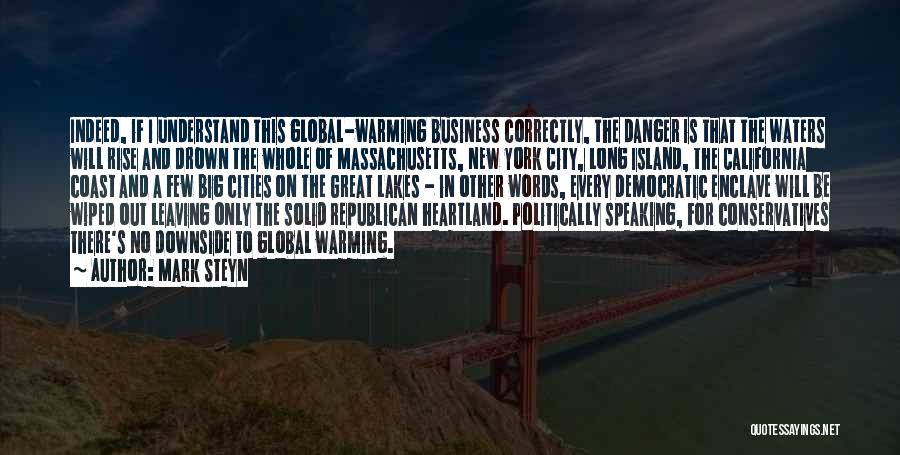 Mark Steyn Quotes: Indeed, If I Understand This Global-warming Business Correctly, The Danger Is That The Waters Will Rise And Drown The Whole