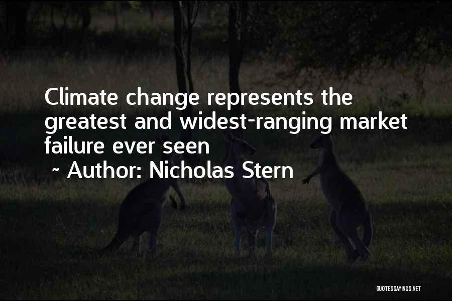 Nicholas Stern Quotes: Climate Change Represents The Greatest And Widest-ranging Market Failure Ever Seen