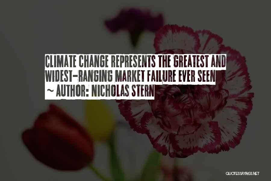 Nicholas Stern Quotes: Climate Change Represents The Greatest And Widest-ranging Market Failure Ever Seen