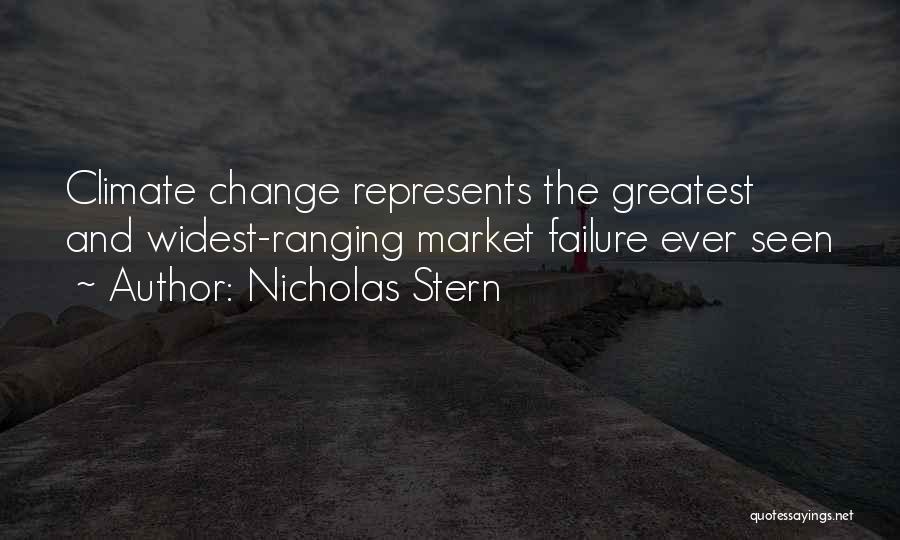 Nicholas Stern Quotes: Climate Change Represents The Greatest And Widest-ranging Market Failure Ever Seen