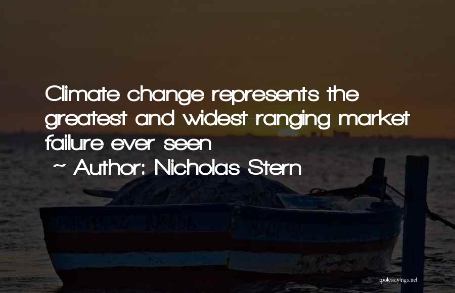 Nicholas Stern Quotes: Climate Change Represents The Greatest And Widest-ranging Market Failure Ever Seen