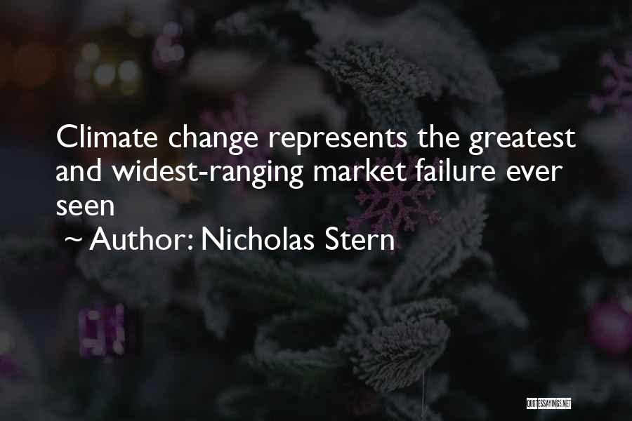 Nicholas Stern Quotes: Climate Change Represents The Greatest And Widest-ranging Market Failure Ever Seen