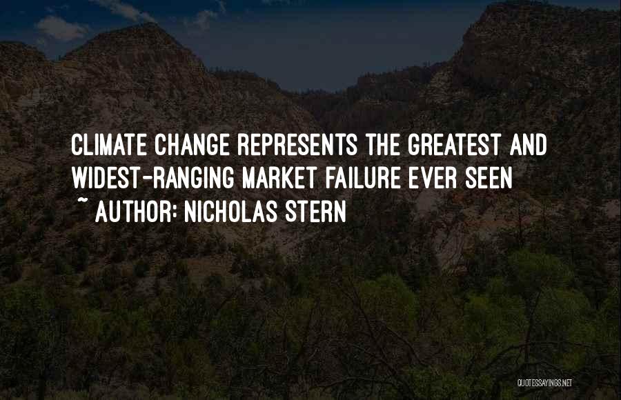 Nicholas Stern Quotes: Climate Change Represents The Greatest And Widest-ranging Market Failure Ever Seen