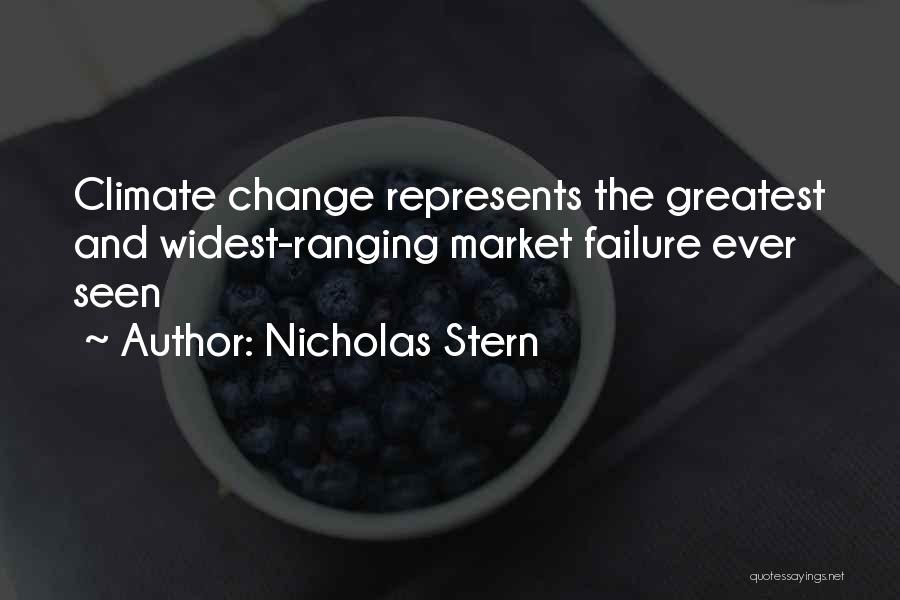 Nicholas Stern Quotes: Climate Change Represents The Greatest And Widest-ranging Market Failure Ever Seen