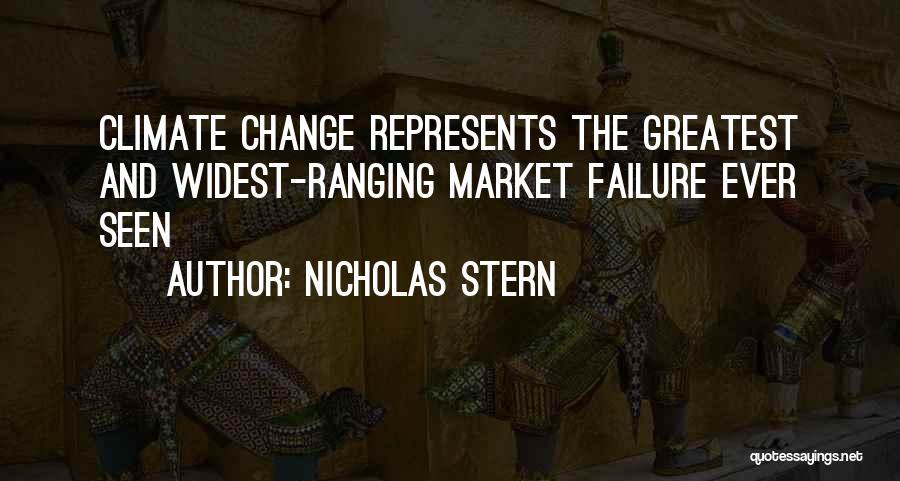 Nicholas Stern Quotes: Climate Change Represents The Greatest And Widest-ranging Market Failure Ever Seen