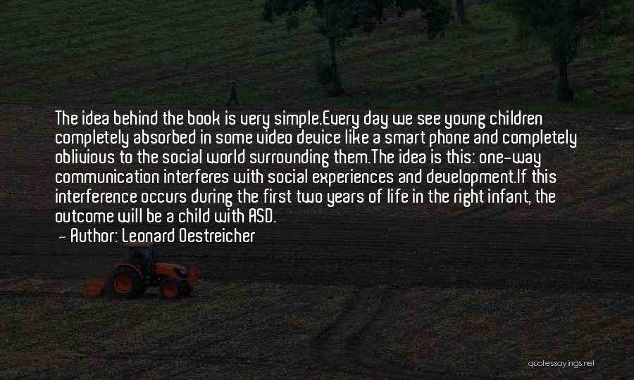 Leonard Oestreicher Quotes: The Idea Behind The Book Is Very Simple.every Day We See Young Children Completely Absorbed In Some Video Device Like