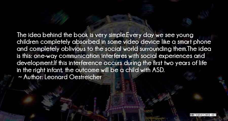 Leonard Oestreicher Quotes: The Idea Behind The Book Is Very Simple.every Day We See Young Children Completely Absorbed In Some Video Device Like