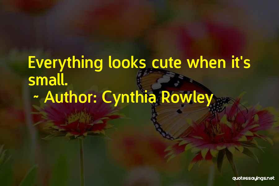 Cynthia Rowley Quotes: Everything Looks Cute When It's Small.