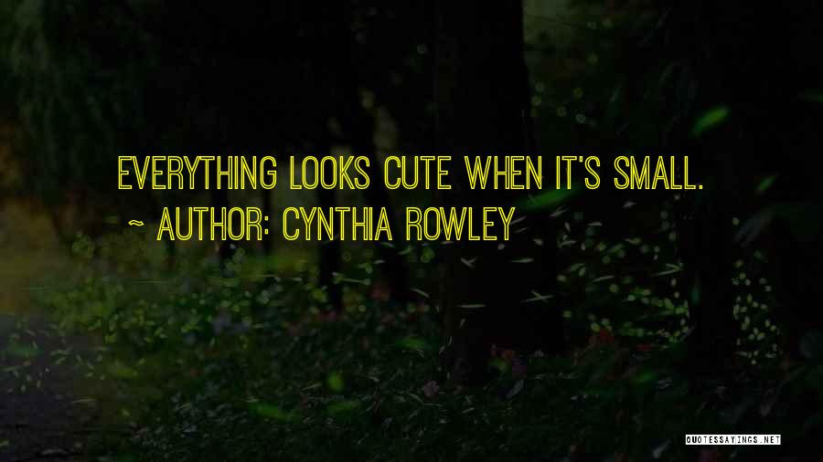 Cynthia Rowley Quotes: Everything Looks Cute When It's Small.