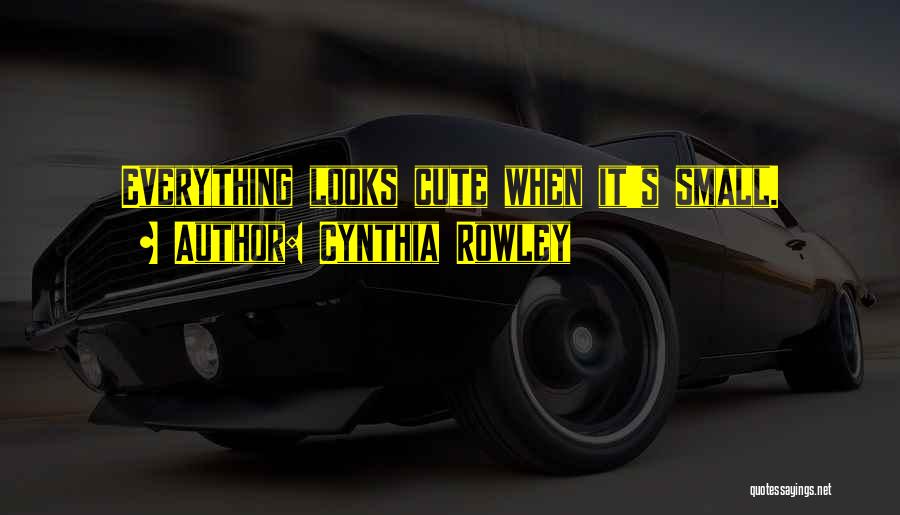 Cynthia Rowley Quotes: Everything Looks Cute When It's Small.