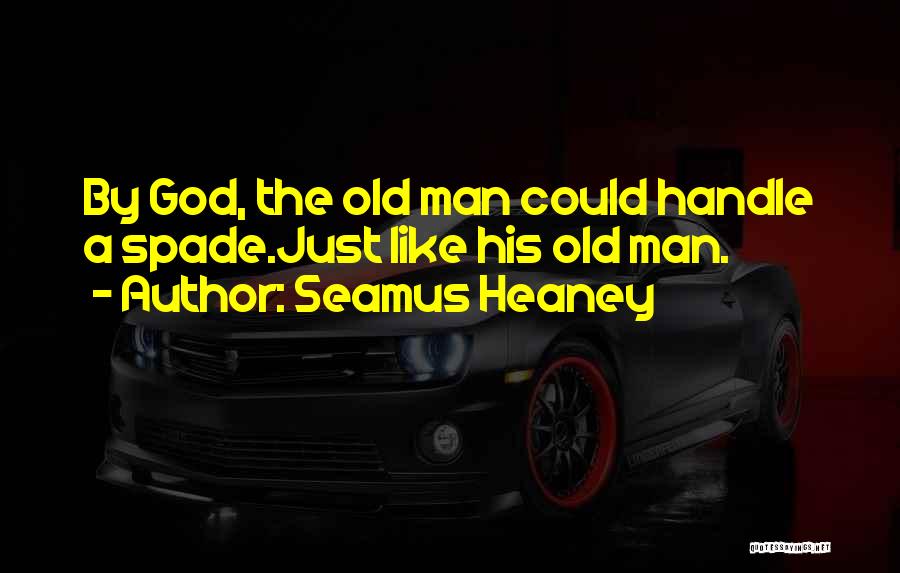 Seamus Heaney Quotes: By God, The Old Man Could Handle A Spade.just Like His Old Man.