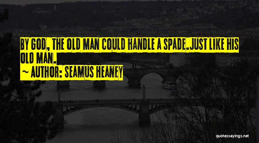Seamus Heaney Quotes: By God, The Old Man Could Handle A Spade.just Like His Old Man.