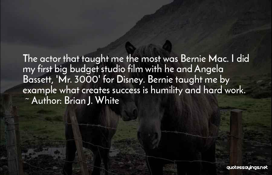 Brian J. White Quotes: The Actor That Taught Me The Most Was Bernie Mac. I Did My First Big Budget Studio Film With He