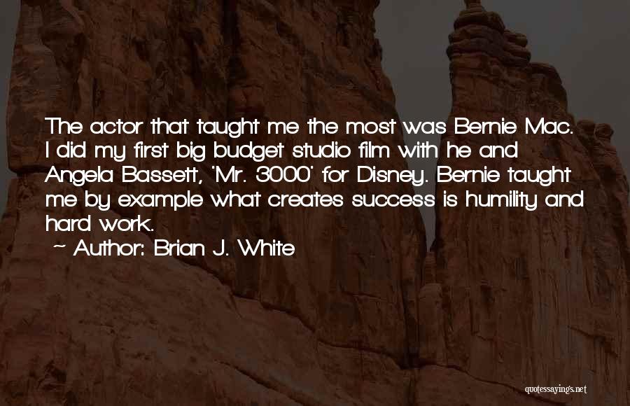Brian J. White Quotes: The Actor That Taught Me The Most Was Bernie Mac. I Did My First Big Budget Studio Film With He