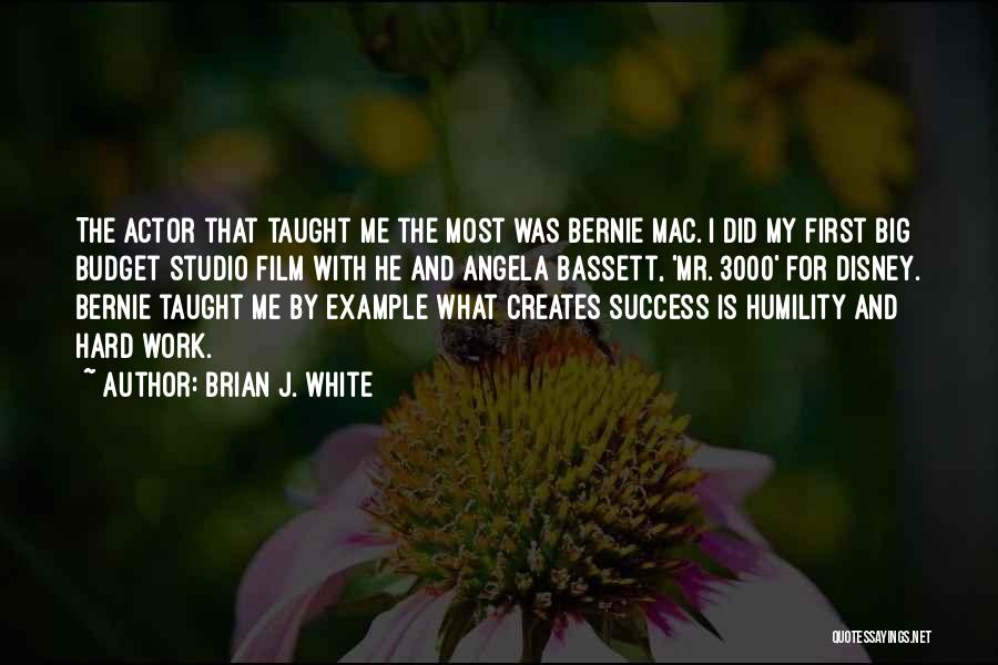 Brian J. White Quotes: The Actor That Taught Me The Most Was Bernie Mac. I Did My First Big Budget Studio Film With He