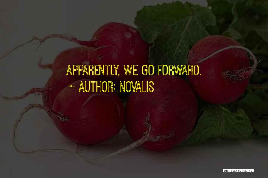 Novalis Quotes: Apparently, We Go Forward.