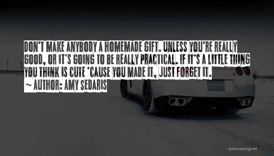 Amy Sedaris Quotes: Don't Make Anybody A Homemade Gift. Unless You're Really Good, Or It's Going To Be Really Practical. If It's A