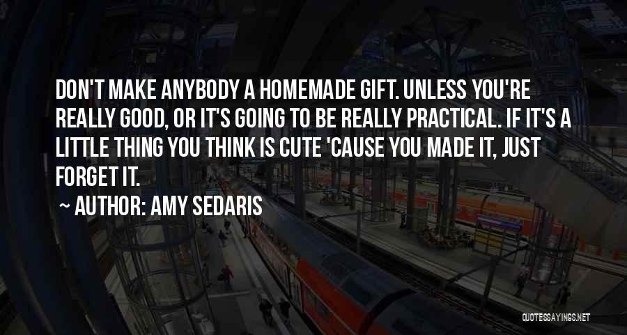 Amy Sedaris Quotes: Don't Make Anybody A Homemade Gift. Unless You're Really Good, Or It's Going To Be Really Practical. If It's A