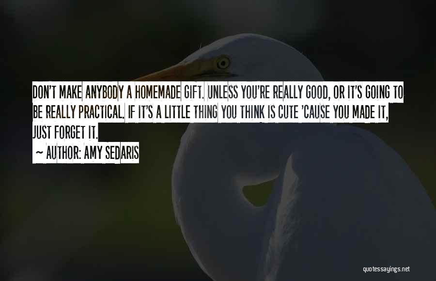 Amy Sedaris Quotes: Don't Make Anybody A Homemade Gift. Unless You're Really Good, Or It's Going To Be Really Practical. If It's A