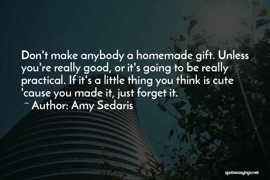 Amy Sedaris Quotes: Don't Make Anybody A Homemade Gift. Unless You're Really Good, Or It's Going To Be Really Practical. If It's A