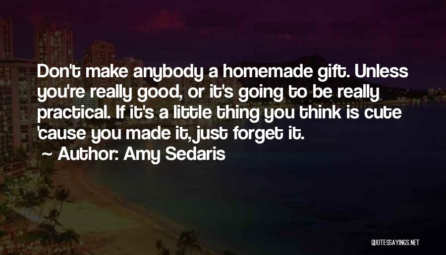Amy Sedaris Quotes: Don't Make Anybody A Homemade Gift. Unless You're Really Good, Or It's Going To Be Really Practical. If It's A