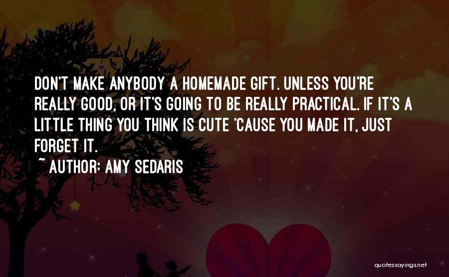 Amy Sedaris Quotes: Don't Make Anybody A Homemade Gift. Unless You're Really Good, Or It's Going To Be Really Practical. If It's A