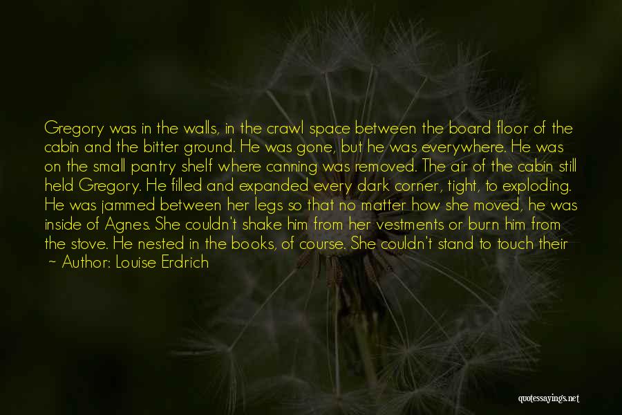 Louise Erdrich Quotes: Gregory Was In The Walls, In The Crawl Space Between The Board Floor Of The Cabin And The Bitter Ground.