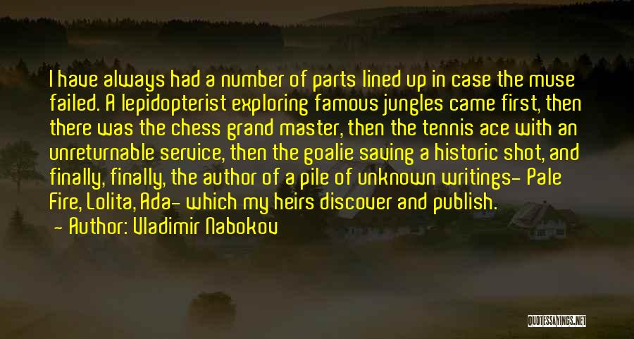 Vladimir Nabokov Quotes: I Have Always Had A Number Of Parts Lined Up In Case The Muse Failed. A Lepidopterist Exploring Famous Jungles