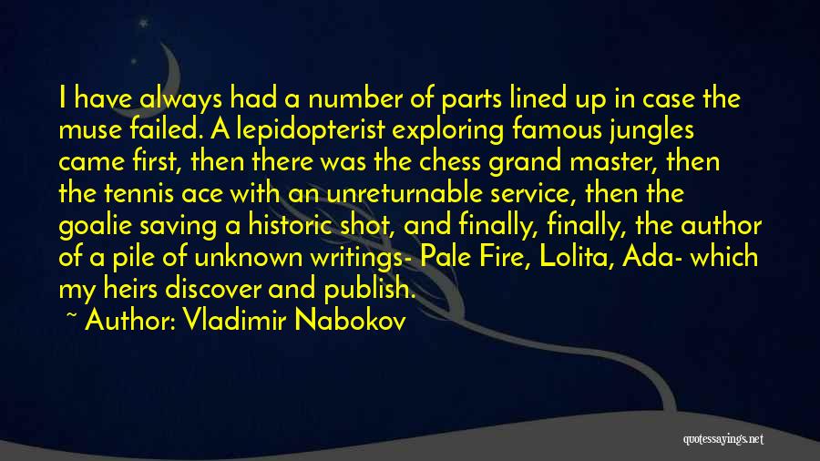 Vladimir Nabokov Quotes: I Have Always Had A Number Of Parts Lined Up In Case The Muse Failed. A Lepidopterist Exploring Famous Jungles