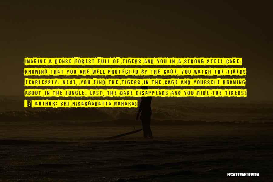 Sri Nisargadatta Maharaj Quotes: Imagine A Dense Forest Full Of Tigers And You In A Strong Steel Cage. Knowing That You Are Well Protected